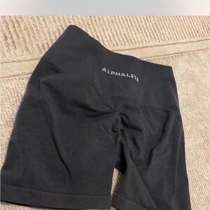 Alphalete Gray Bike Shorts with High Waistband